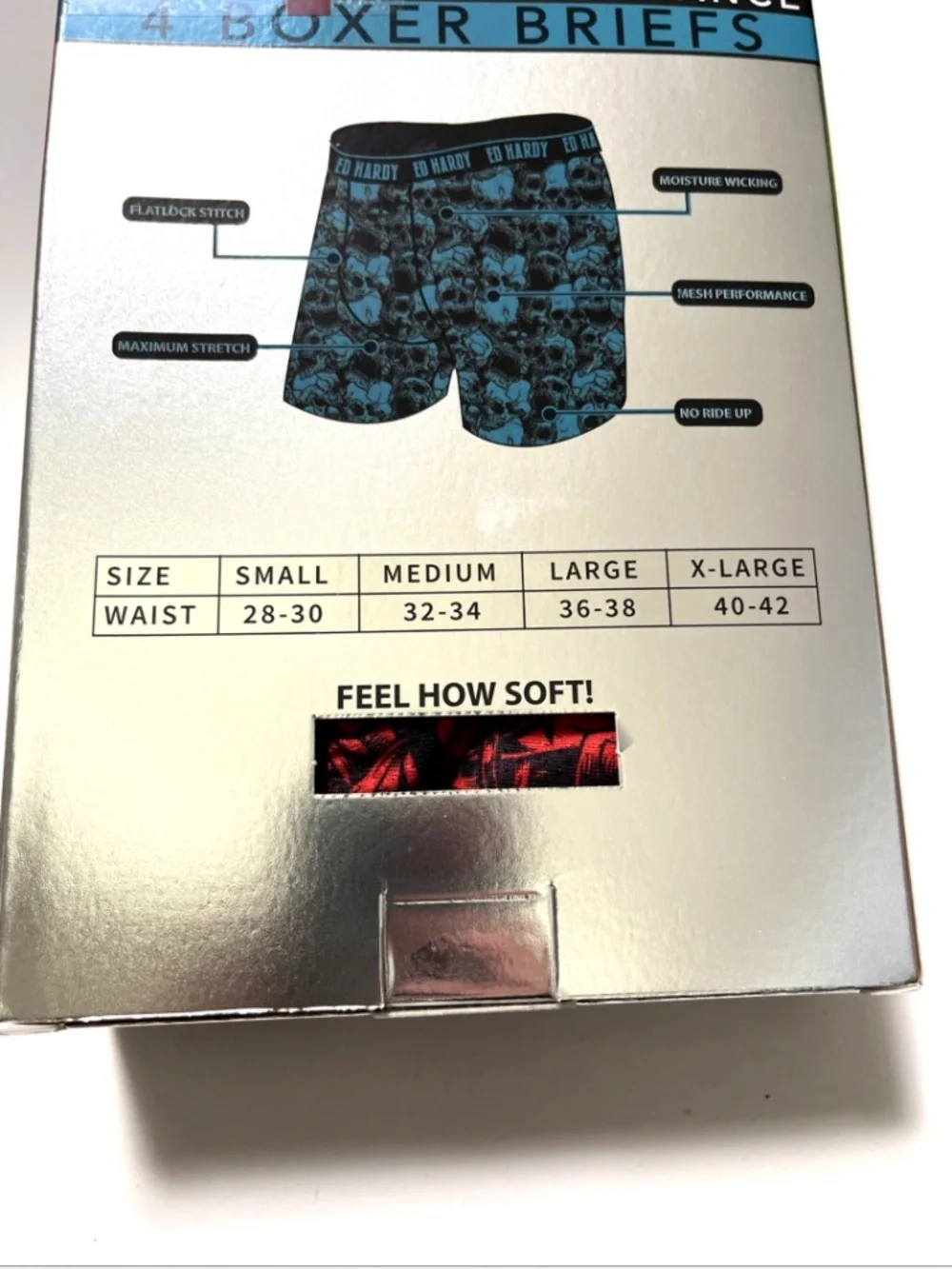Ed Hardy 8pc Performance Boxer Briefs Bundle Medium Tattoo Multicolor NIB